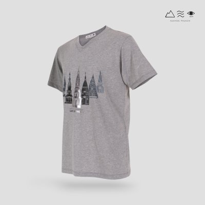 เสื้อยืดพระธาตุฟอยล์ เทา