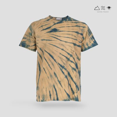 เสื้อยืดมัดย้อมสีธรรมชาติ ครามลายเสือ