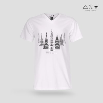 เสื้อยืดพระธาตุฟอยล์ ขาว