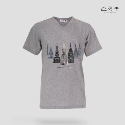 เสื้อยืดพระธาตุฟอยล์ เทา