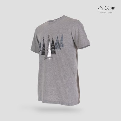 เสื้อยืดพระธาตุฟอยล์ เทา