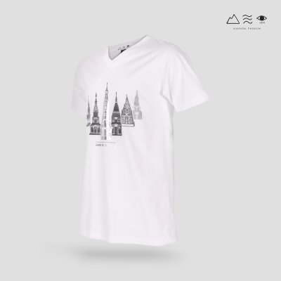 เสื้อยืดพระธาตุฟอยล์ ขาว