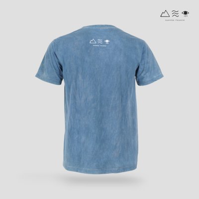 เสื้อยืดมัดย้อมสีธรรมชาติ ครามลายเชือก