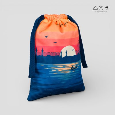 ถุงผ้ารูดเชือก แม่โขงริเวอร์อาย