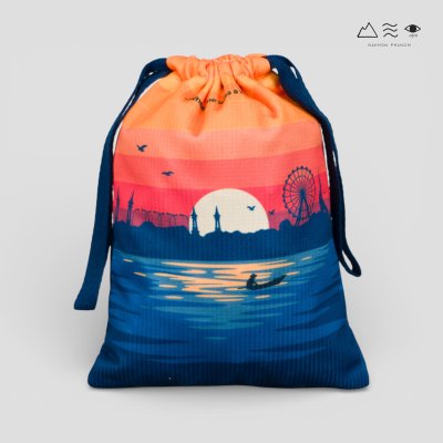 ถุงผ้ารูดเชือก แม่โขงริเวอร์อาย