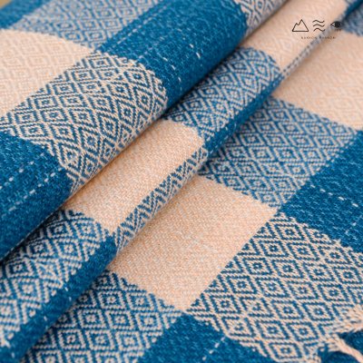 ผ้าพันคอฝ้ายทอมือย้อมสีธรรมชาติ 015 ลายตาราง-06