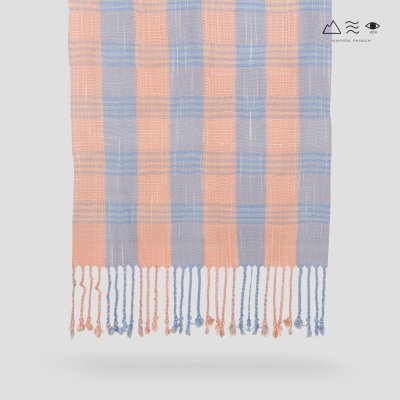 ผ้าพันคอฝ้ายทอมือย้อมสีธรรมชาติ 018 ลายตาราง-07