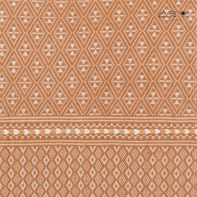 ผ้าพันคอขิดไทกะเลิง ลายดอกมะขวิด - เปลือกไม้