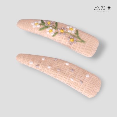 กิ๊บติดผม ผ้าฝ้ายทอ ปักลาย