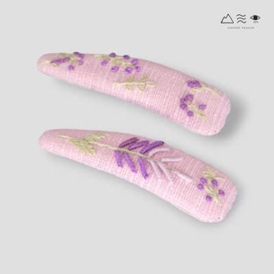 กิ๊บติดผม ผ้าฝ้ายทอ ปักลาย