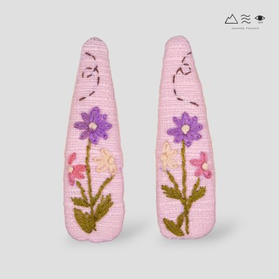 กิ๊บติดผม ผ้าฝ้ายทอ ปักลาย กิ๊บติดผม ผ้าฝ้ายทอ ปักลาย