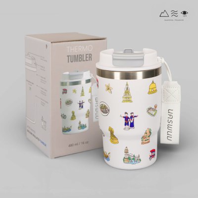 แก้วเก็บอุณหภูมิ นครพนม Soft Power 16 Oz-สีขาว