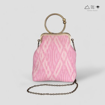 กระเป๋าปิ๊กแป๊กคล้องข้อมือผ้าพื้นเมือง E