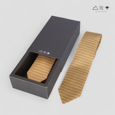 เนกไทผ้าทอมือย้อมคราม/ สีธรรมชาติ B 008