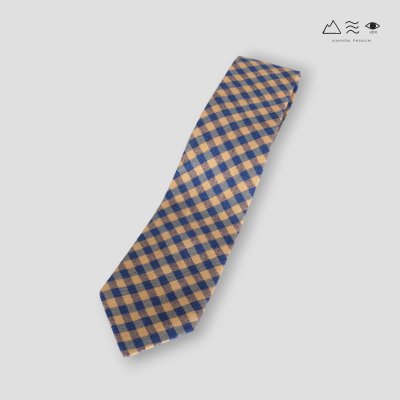 เนกไทผ้าทอมือย้อมคราม/ สีธรรมชาติ B 006