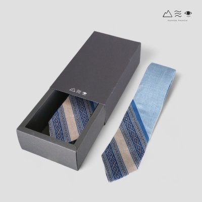 KHID เนกไทผ้าทอมือแต่งลายยกขิด 001