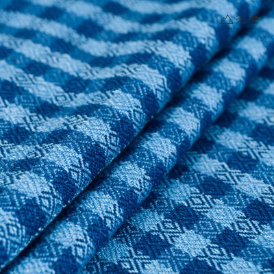 ผ้าพันคอฝ้ายทอมือย้อมคราม 018 ครามตาราง-เล็ก