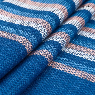 ผ้าพันคอฝ้ายทอมือย้อมคราม 012 ลายทาง-02