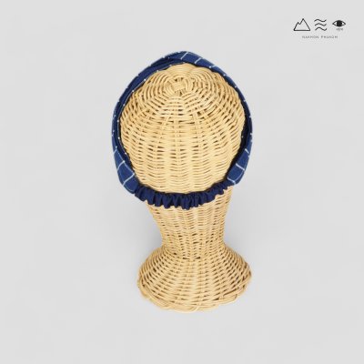ผ้าคาดผมแบบไขว้ทอมือ ย้อมคราม