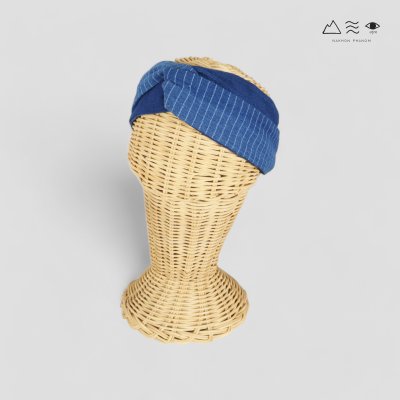 ผ้าคาดผมแบบไขว้ทอมือ ย้อมคราม ผ้าคาดผมแบบไขว้ทอมือ ย้อมคราม