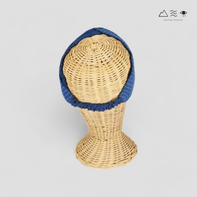 ผ้าคาดผมแบบไขว้ทอมือ ย้อมคราม 004