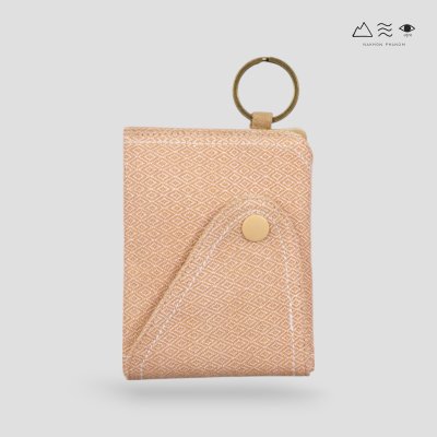 กระเป๋าใส่บัตรผ้าฝ้ายทอมือ เปลือกไม้