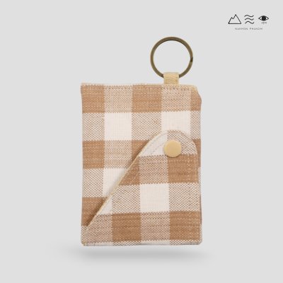 กระเป๋าใส่บัตรผ้าฝ้ายทอมือ เปลือกไม้