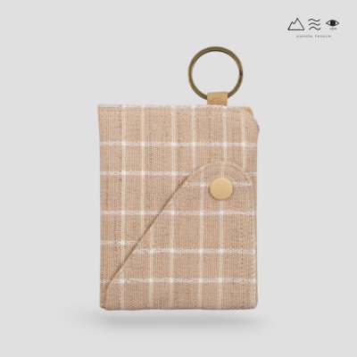 กระเป๋าใส่บัตรผ้าฝ้ายทอมือ เปลือกไม้