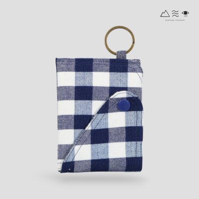 กระเป๋าใส่บัตรผ้าฝ้ายทอมือ คราม