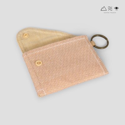 กระเป๋าใส่บัตรผ้าฝ้ายทอมือ เปลือกไม้