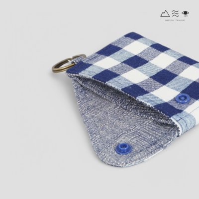 กระเป๋าใส่บัตรผ้าฝ้ายทอมือ คราม