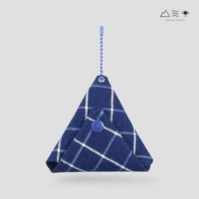 กระเป๋าใส่เหรียญ สามเหลี่ยม - คราม