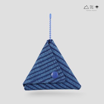 กระเป๋าใส่เหรียญ สามเหลี่ยม - คราม