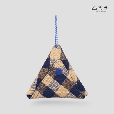 กระเป๋าใส่เหรียญ สามเหลี่ยม - เปลือกไม้