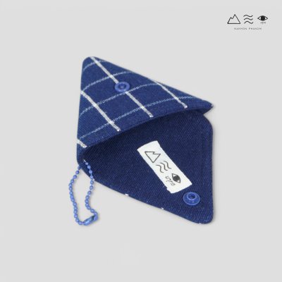 กระเป๋าใส่เหรียญ สามเหลี่ยม - คราม