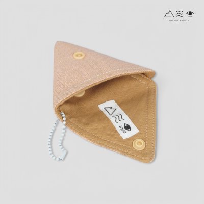 กระเป๋าใส่เหรียญ สามเหลี่ยม - เปลือกไม้