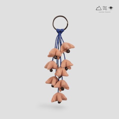 พวงกุญแจดอกแก้ว ผ้าฝ้ายทอมือ B