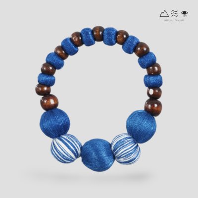 กำไลลูกปัดฝ้ายย้อมสีธรรมชาติ B