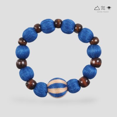 กำไลลูกปัดฝ้ายย้อมสีธรรมชาติ A