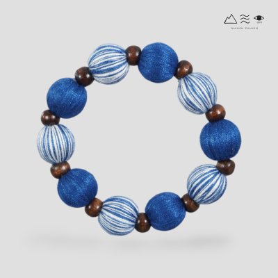 กำไลลูกปัดฝ้ายย้อมสีธรรมชาติ B