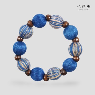 กำไลลูกปัดฝ้ายย้อมสีธรรมชาติ B