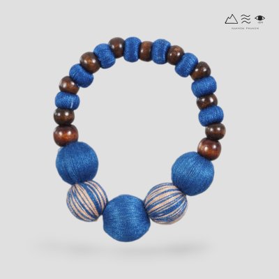 กำไลลูกปัดฝ้ายย้อมสีธรรมชาติ B