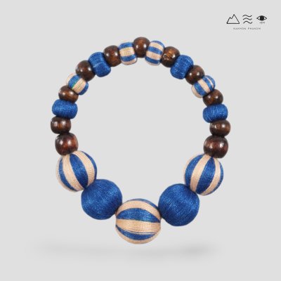 กำไลลูกปัดฝ้ายย้อมสีธรรมชาติ A