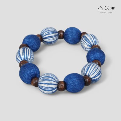 กำไลลูกปัดฝ้ายย้อมสีธรรมชาติ B