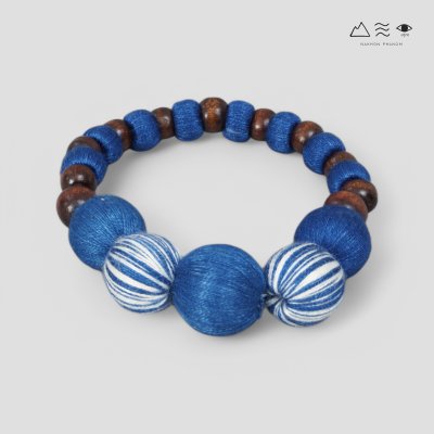 กำไลลูกปัดฝ้ายย้อมสีธรรมชาติ B