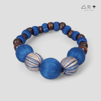 กำไลลูกปัดฝ้ายย้อมสีธรรมชาติ B