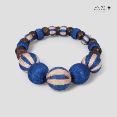 กำไลลูกปัดฝ้ายย้อมสีธรรมชาติ A