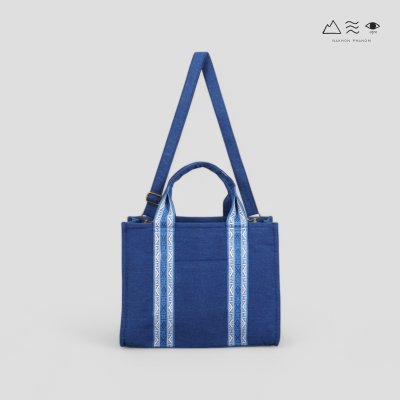 KHID  กระเป๋า Tote ผ้าคราม สายยกขิด - เล็ก