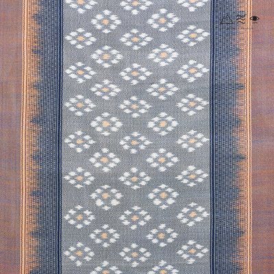 ผ้าคลุมไหล่มัดหมี่ย้อมคราม/ สีธรรมชาติ 004