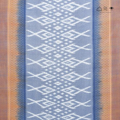 ผ้าคลุมไหล่มัดหมี่ย้อมคราม/ สีธรรมชาติ 002